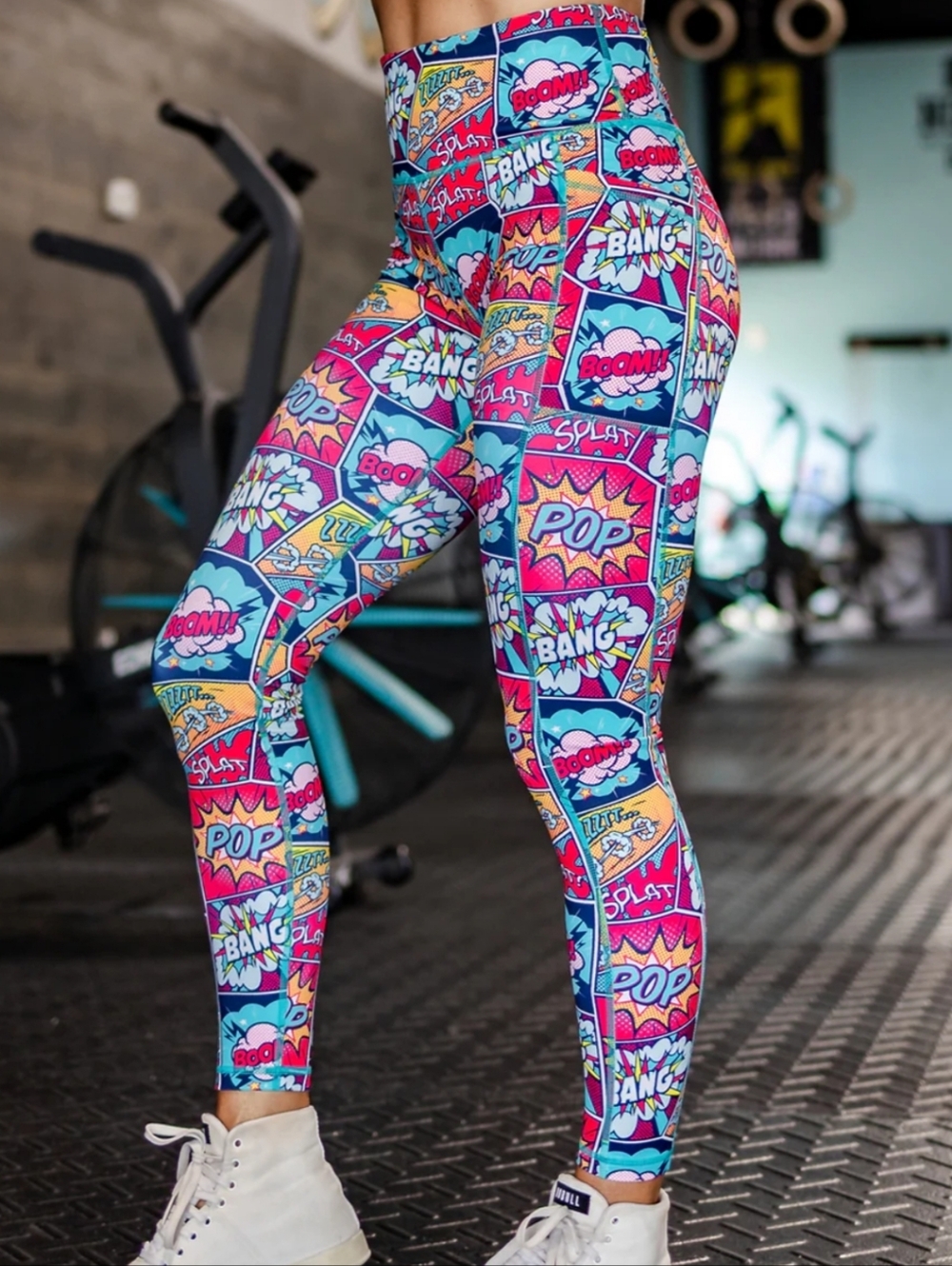 Constantly Varied Gear Comic Pop Leggings - Blue, Red, Yellow, Pink